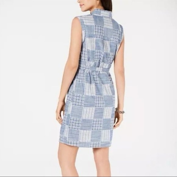 Women’s Tommy Hilfiger 100% Cotton Patchwork dress size 14 - Picture 7 of 8